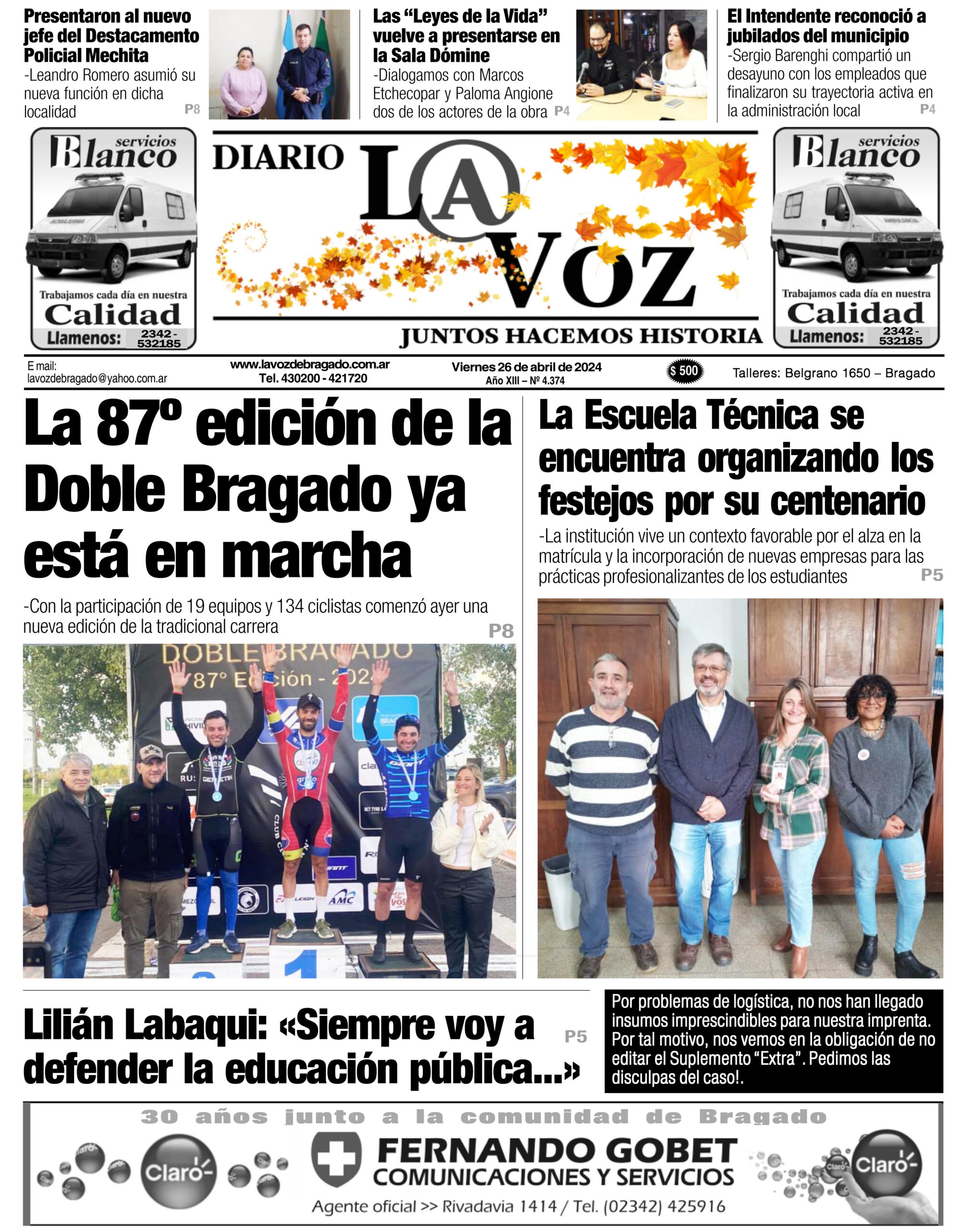 La Voz- Viernes 26/04/2024