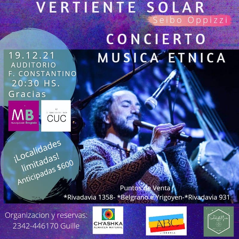 Concierto de música étnica “Vertiente Solar" con Seibo Oppizzi