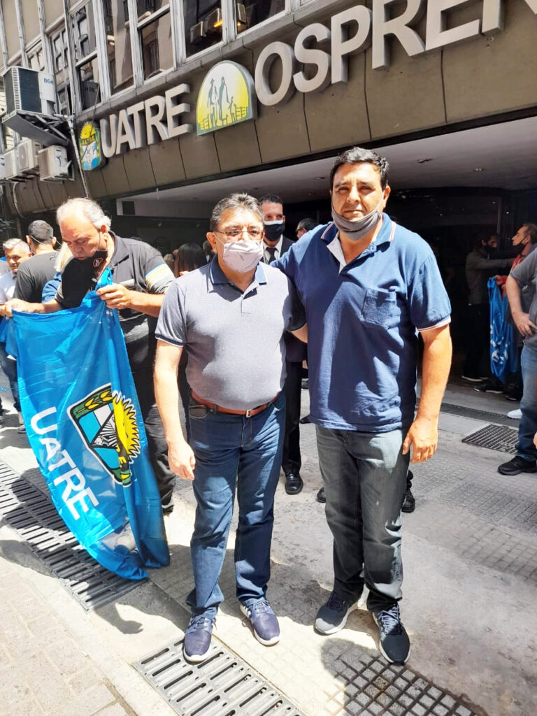 UATRE Bragado participó de una protesta en el Ministerio de Trabajo