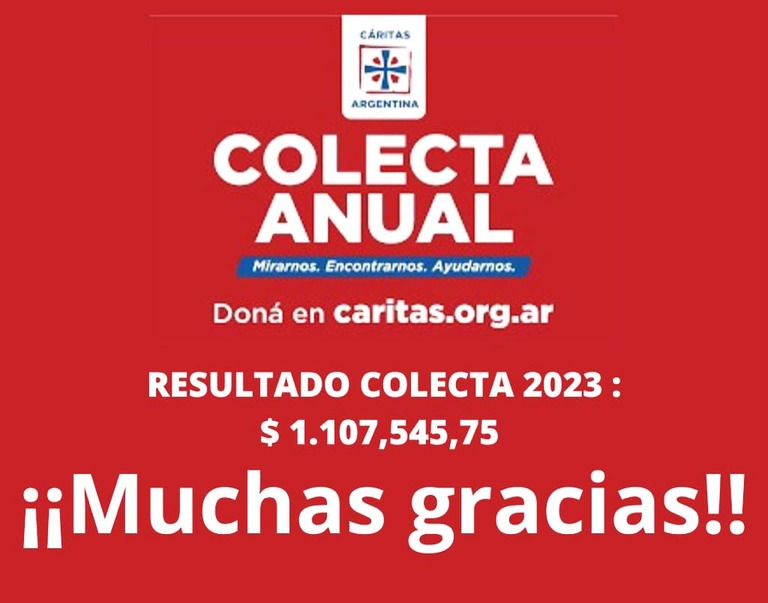 Resultado Colecta anual 2023 - Agradecimiento