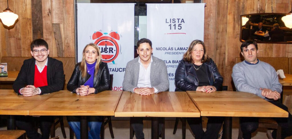 Nicolás Lamazón y Narela Biancatto presentaron oficialmente la Lista 115 con la que competirán en las elecciones internas de la UCR