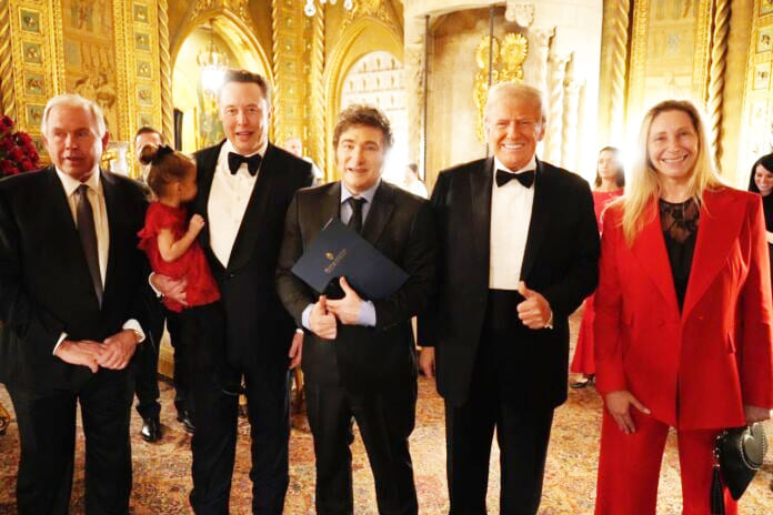 Milei y Trump en Florida: elogios cruzados, fotos y abrazos con Elon Musk y Sylvester Stallone