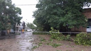 Intensa tormenta azotó ayer a nuestra ciudad