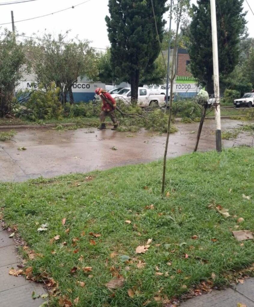 “Después de la tormenta debemos reconocer la tarea de nuestros empleados municipales, los Bomberos Voluntarios, los agentes de la Policía Comunal y las prestatarias de servicios para reparar sus consecuencias”