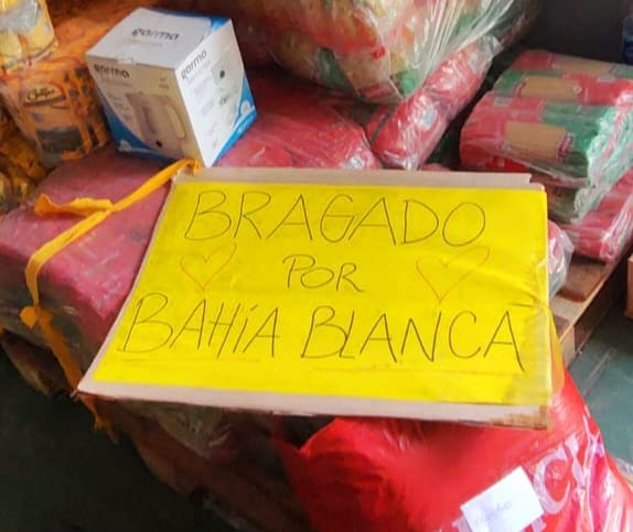 Campaña solidaria: las donaciones bragadenses llegaron a Bahía Blanca