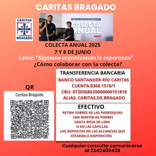 CÁRITAS LANZA SU COLECTA ANUAL BAJO EL LEMA “SIGAMOS ORGANIZANDO LA ESPERANZA”